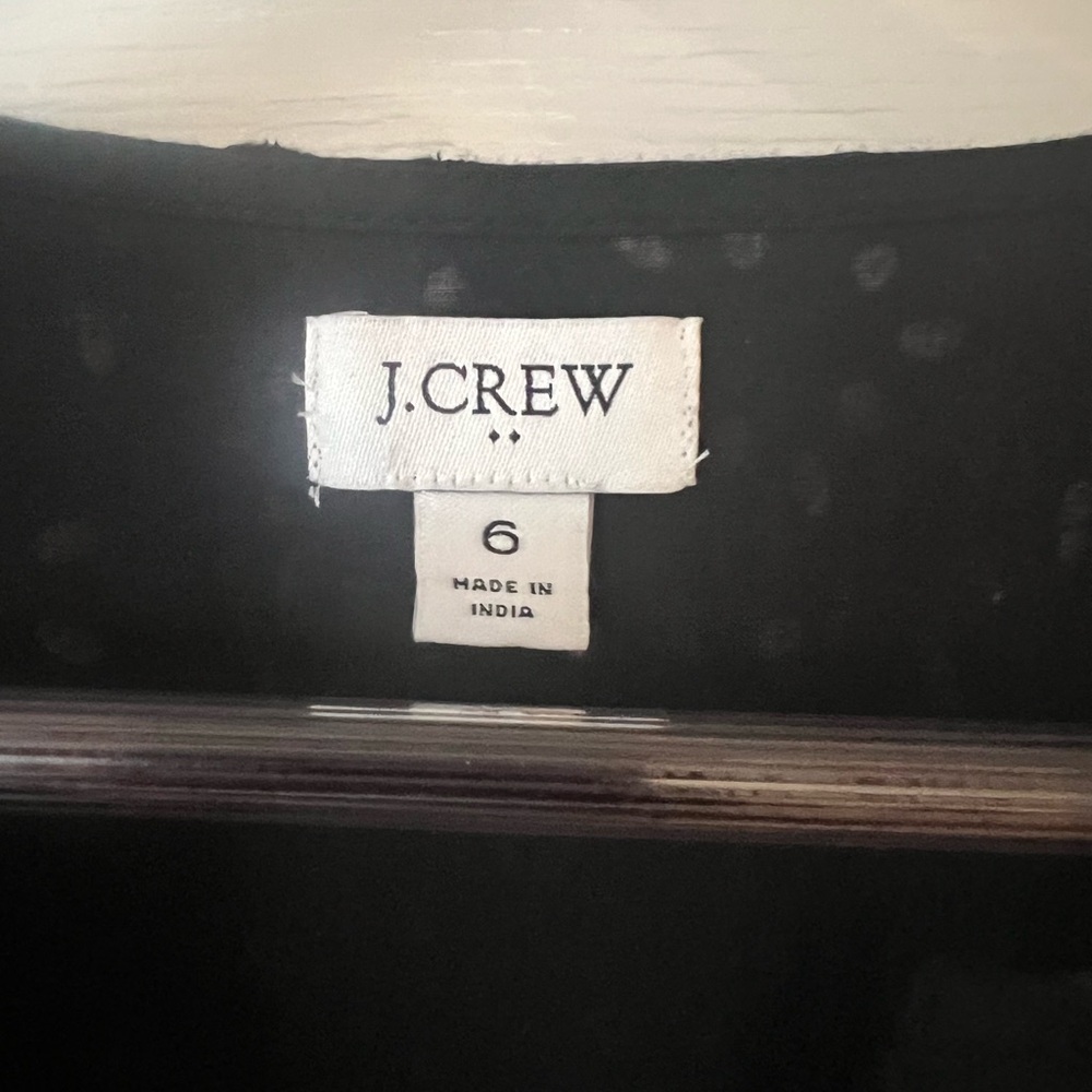 J.Crew 100% cotton, black eyelet dress size 6 excellent condition - Picture 2 of 4